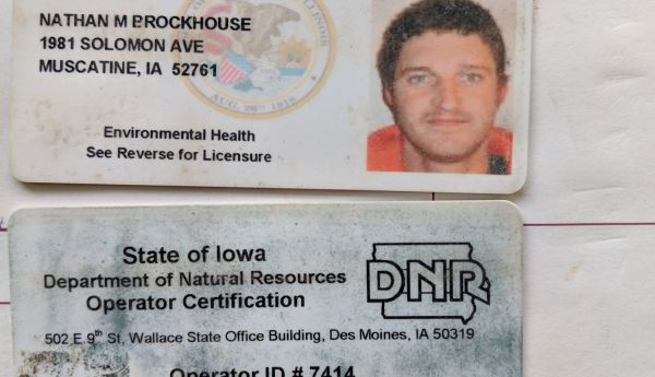 Nate Brockhouse license of certification